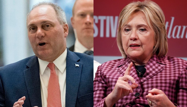 Steve Scalise and Hillary Clinton