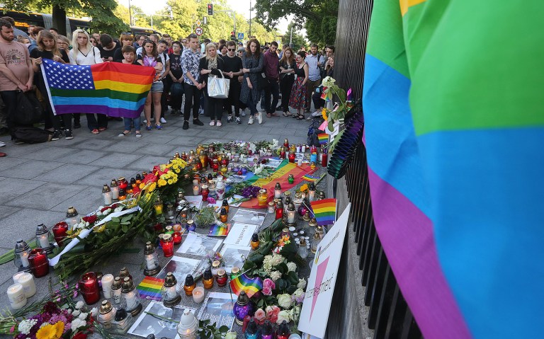 Saudi Arabia has condemned Sunday's shooting at a gay bar in Orlando, even though it criminalizes homosexuality. (AP Photo/Czarek Sokolowski)