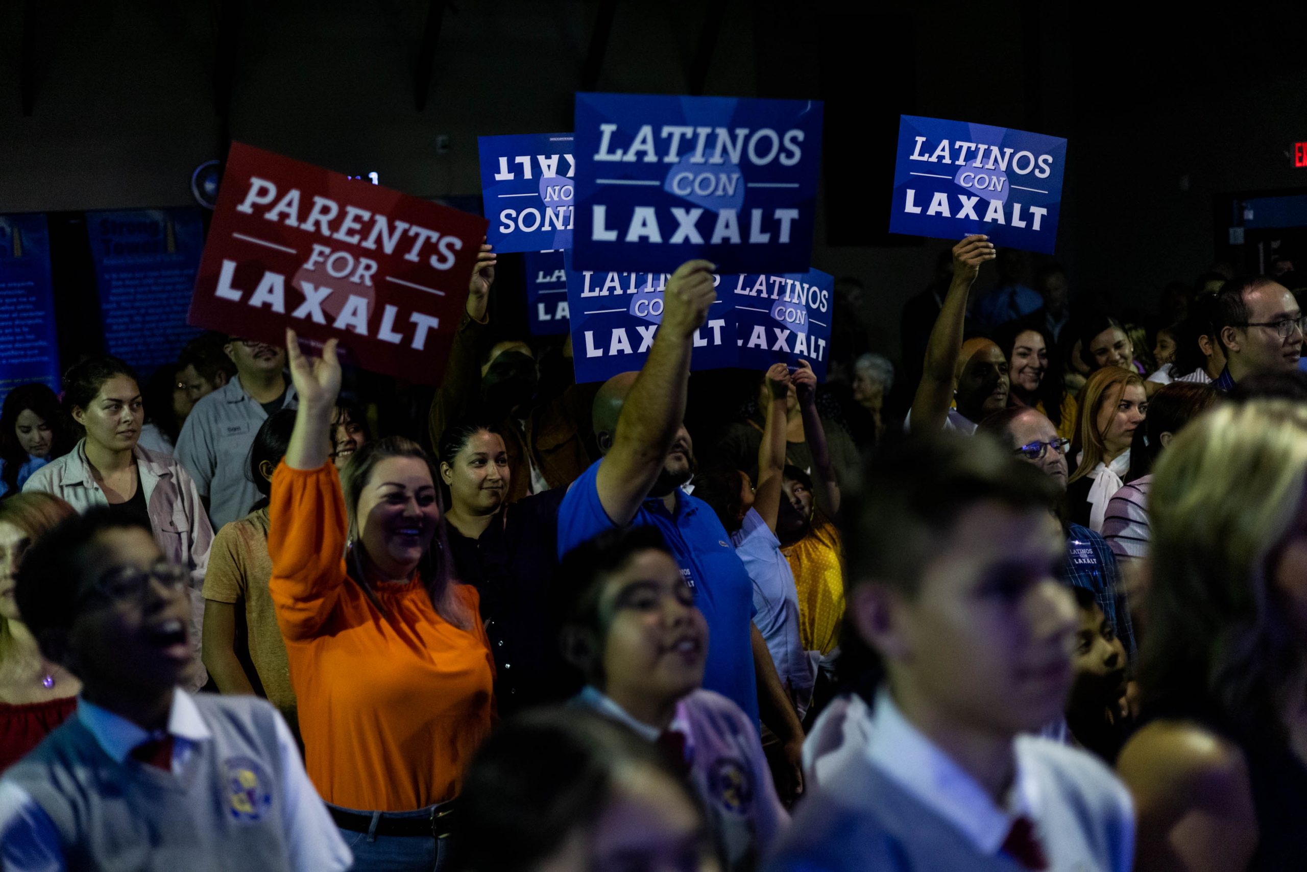 Nevada constituents at a campaign event with Republican senatorial nominee Adam Laxalt in Las Vegas, Nevada, Thursday, Oct. 20, 2022 