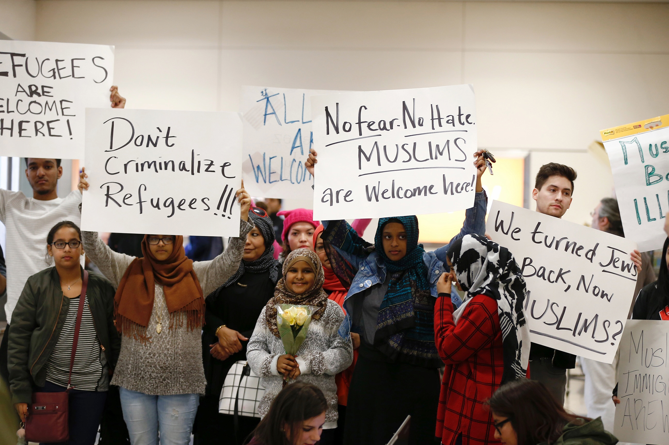 Airports nationwide swarmed by protests against Trump immigration ban
