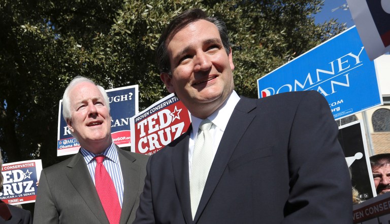 Cruz and Cornyn won't be guilty of hypocrisy until they try using Hurricane Harvey as political cover to sneak through non-emergency funding without proper oversight. (AP Photo/LM Otero, File)