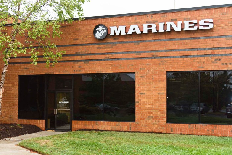 The U.S. Marine Corps is seeking bidders to supply it with bullet-resistant window panels for its recruiting centers nationwide. (U.S. Marine Corps photo by Cpl. Bryan Nygaard/Released)
