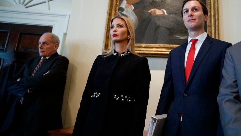 "One of the first things he said is, 'You are family. You are part of the reason the president is here.' He understands the role of family. He is a very family-oriented person and made it clear he doesn't want to get in the way of that," Ivanka Trump said of John Kelly. (AP Photo/Evan Vucci)