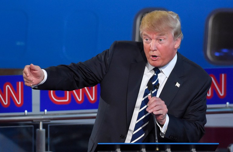 By the end of the event Trump received 61 percent of votes.Â (AP Photo/Mark J. Terrill)