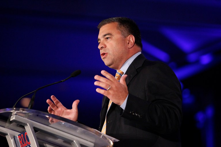 David Bossie, the former chief investigator for the House Oversight and Government Reform Committee, has led Citizens United since 2001. (AP Photo/Patrick Semansky)