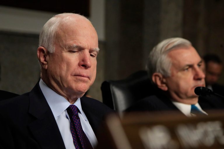 The Arizona Republican made the remarks during a panel discussion in Washington on Tuesday evening. (AP Photo/Manuel Balce Ceneta)