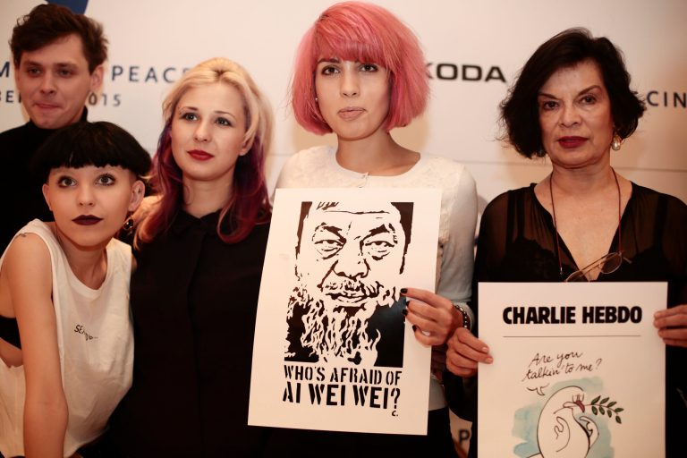 A member of the Pussy Riot, a Russian punk rock band opposed to President Vladimir Putin's policies, said WikiLeaks founder Julian Assange was connected to the Russian government. (AP Photo/Markus Schreiber)