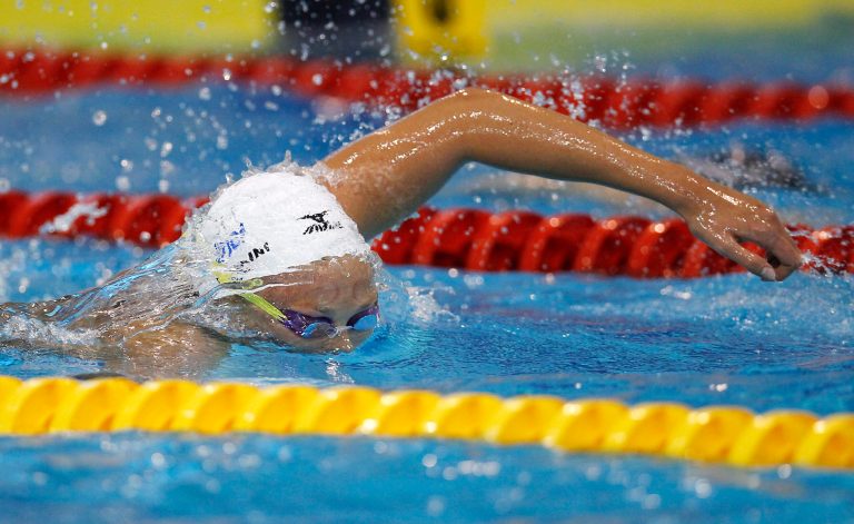   FILE - In this May 26, 2012 file photo, Italy's Federica Pellegrini swims to win the Women's 200 meter Freestyle final at the European Swimming Championships in Debrecen, Hungary. The inaugural European Games in Baku in 2015 have been approved. The European Olympic Committees voted Saturday, Dec. 8, 2012 to create the multi-sport event in June 2015. The capital of Azerbaijan was the sole candidate. The secret ballot passed with 38 in favor, eight against and three abstaining. (AP Photo/ Michael Sohn, File)  