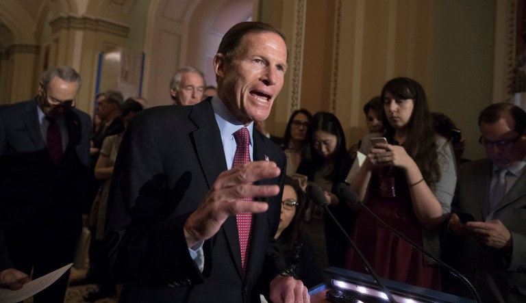 Sen. Richard Blumenthal, D-Conn., fired back at President Trump after the president called him a 