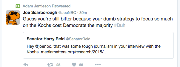 Reid slams Scarborough for ‘easy’ interview with Kochs