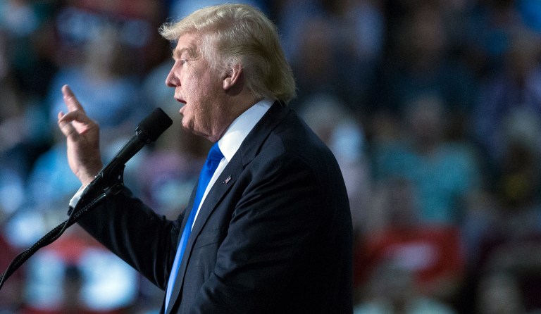 The president's failure to close the deal in Alabama reveals the extent to which years of fanning the flames against the Republican establishment has unleashed a revolt that won't yield, even for a celebrated outsider like Trump. (AP Photo/ Evan Vucci)