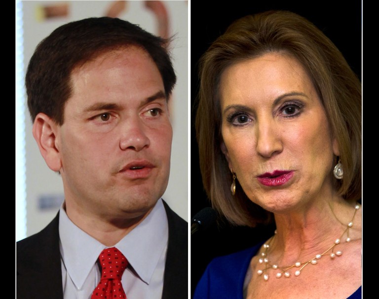 Hugh Hewitt said GOPÂ presidential hopefuls Carly Fiorina and Marco Rubio are on the rise because they remind voters of venerated conservative icons. (AP Photos)
