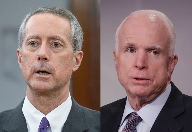 Rep. Mac Thornberry and Sen. John McCain are working on a $640 billion defense spending plan for fiscal 2018, which will include some of the priorities President-elect Trump touted on the campaign trail. (AP Photo/Octav Ganea, Mediafax)