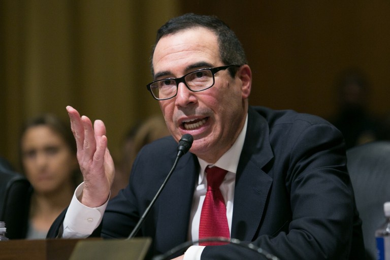 Treasury nominee Steven Mnuchin gave details about taxes, but they often differed significantly from what Trump has said. (Graeme Jennings/Washington Examiner)