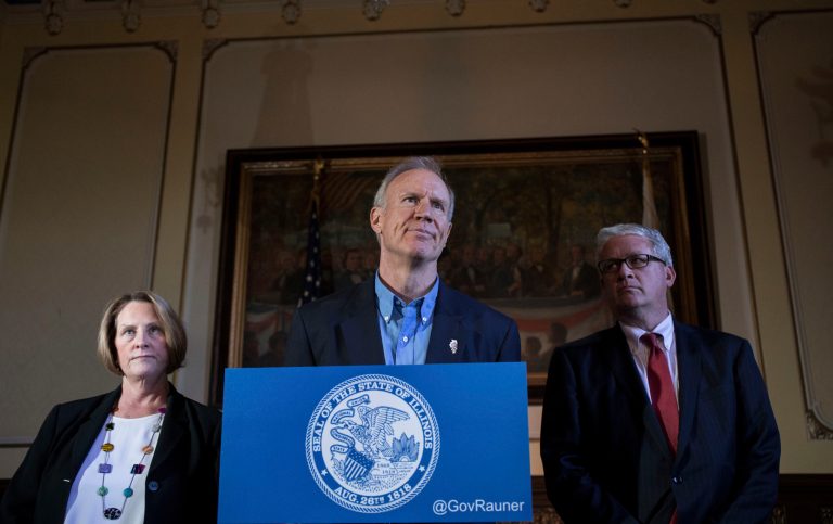Illinois Gov. Bruce Rauner has faced relentless opposition from the state's Democrats as he has tried to cut spending and stand up to powerful unions. (Zbigniew Bzdak/Chicago Tribune via AP)