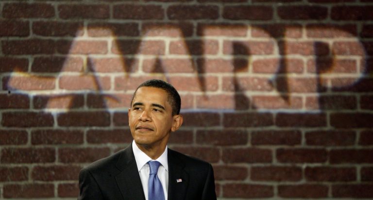 President Obama participates in an AARP tele-town hall on health care in Washington in July 2009. (AP Photo/Haraz N. Ghanbari)
