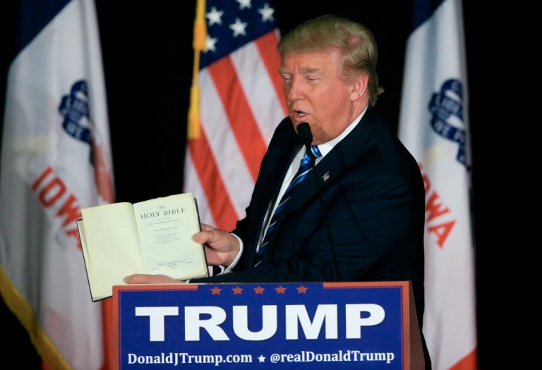 Donald Trump is winning evangelical votes, even as leaders of the traditional religious right have endorsed Ted Cruz for president. (AP Photo)