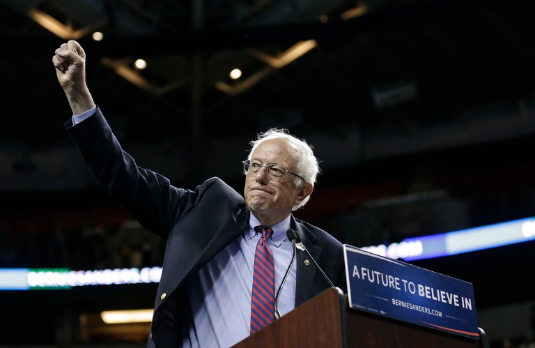 Despite the Sanders victory -- he scored 23,779 votes to Clinton's 10,689 -- three of the Democrats Abroad super-delegates have committed to Clinton, while only one did so for Sanders. (AP Photo/Stephen Brashear)