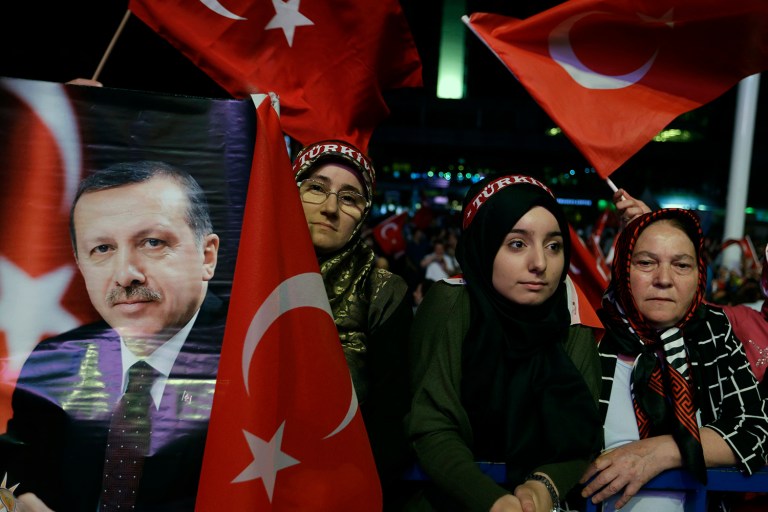 Nine people were killed and dozens others wounded in multiple bomb blasts that rocked southeast Turkish cities Wednesday. (AP Photo/Thanassis Stavrakis)