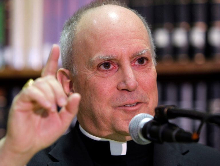 Bishop Samuel J. Aquila speaks during a news conference in Denver on Tuesday, May 29, 2012, where he was introduced as the Archbishop of Denver. (AP Photo/Ed Andrieski)