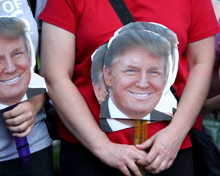 Trump's insults directed at a women have led the news media at large to label him as a misogynist. (AP Photo/Mary Schwalm)