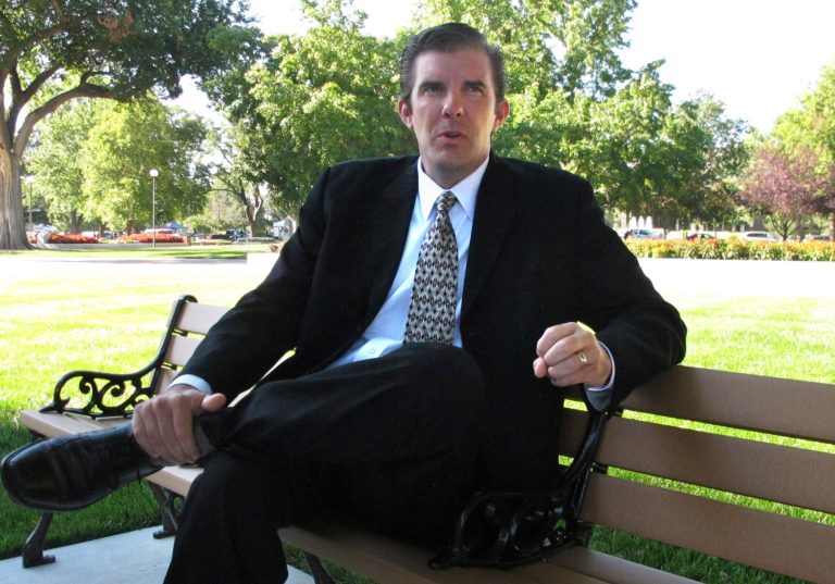 Democratic nominee Chad Taylor announced Wednesday that he was dropping out of the Senate race in Kansas. (AP Photo/John Hanna, File)