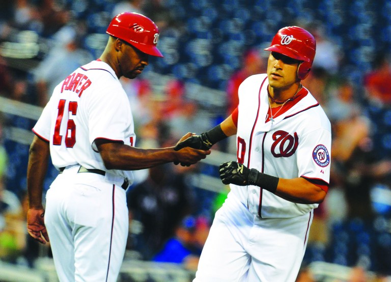 Richard Lipski/AP
Nationals shortstop Ian Desmond hit one of Washington's six home runs in Tuesday night's win over Chicago.