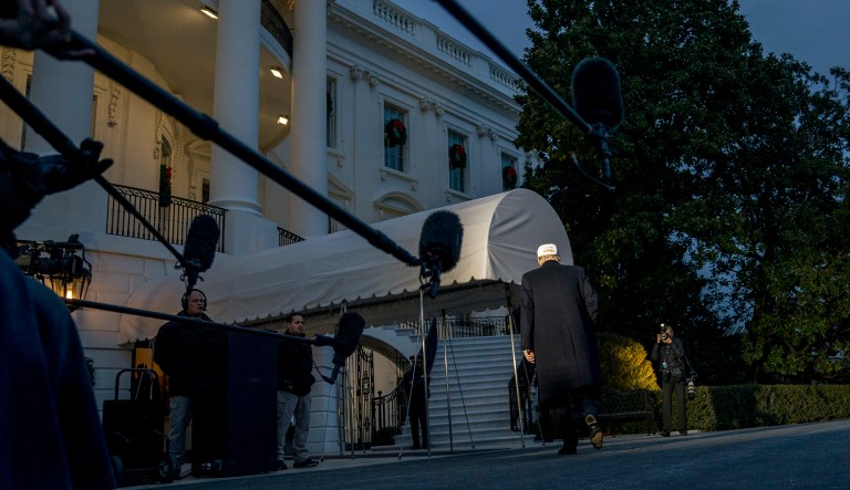 Fusion GPS founders Glenn Simpson and Peter Fritsch have complained lawmakers allied with President Trump refuse to release the full transcripts of their firm's testimony on Russia's influence on the 2016 elections and are misrepresenting their words to media outlets on the far right. (AP Photo/Andrew Harnik)