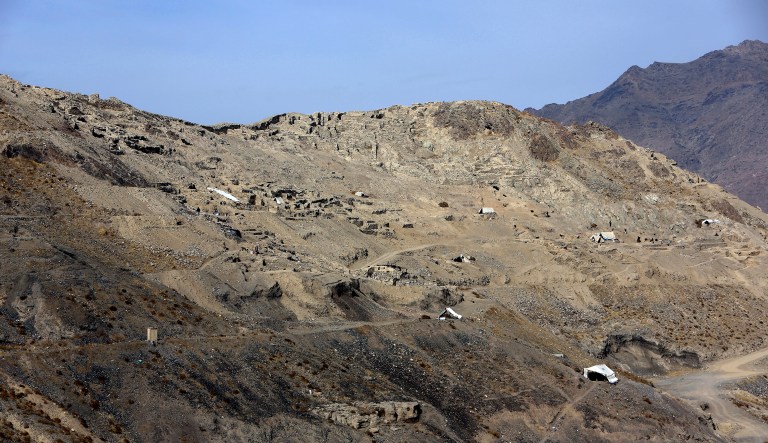 In this Sunday, Jan. 18, 2015, photo, a general view of Mes Aynak valley, some 40 kilometers (25 miles) southwest of Kabul, Afghanistan. (AP Photo/Rahmat Gul)
