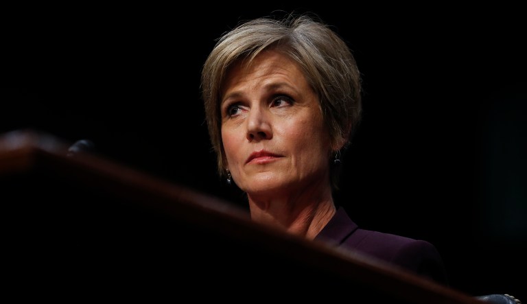 Former Deputy Attorney General Sally Yates was fired by President Trump last year while serving as acting attorney general. Yates had refused to defend the president's initial travel ban. (AP Photo/Carolyn Kaster)