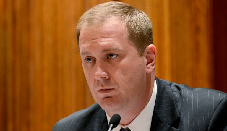 Schmitt, 42, was scheduled to sit down with Senate Majority Whip John Cornyn, R-Texas, and Sen. Cory Gardner of Colorado, chairman of the NRSC. (Kile Brewer/The Jefferson City News-Tribune via AP, File