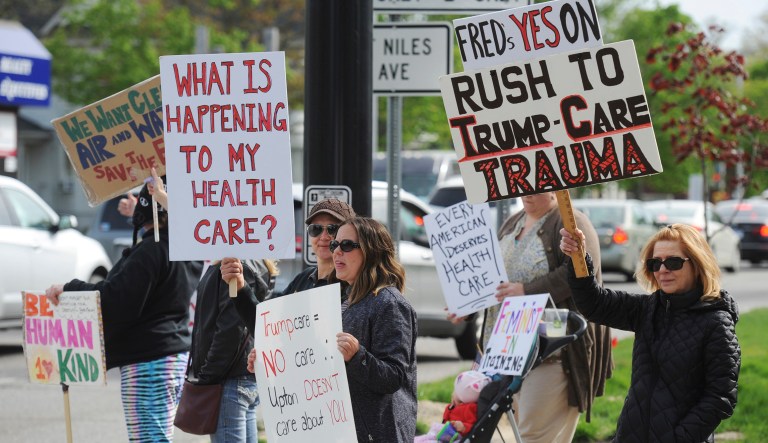 The House GOP plan to repeal and replace parts of the Affordable Care Act could put 159 million Americans who get their health insurance through their employers at risk of losing some protections. (Don Campbell/The Herald-Palladium via AP)