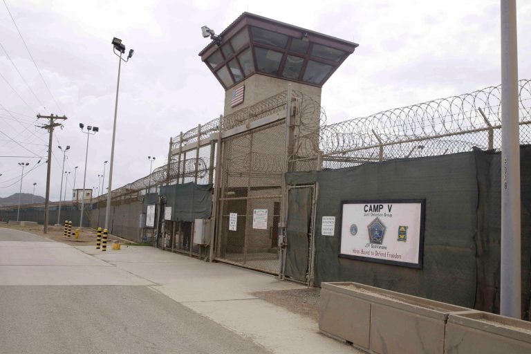The entrance to Camp 5 and Camp 6 at the U.S. military's Guantanamo Bay detention center at Guantanamo Bay Naval Base, Cuba. (AP/Ben Fox)