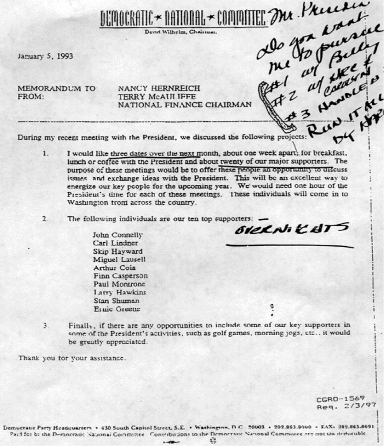 Man Behind Lincoln Bedroom Fundraising Scheme Defends Clintons Taking Foreign Cash