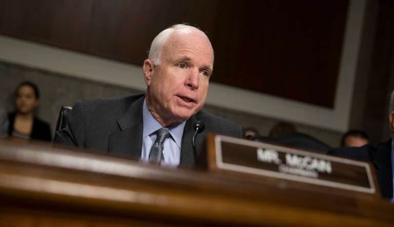 Senate Armed Services Committee Chairman Sen. John McCain, R-Ariz., warned of 