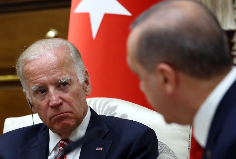 Vice President Joe Biden was conciliatory and empathetic during his visit, and agreed with a widely held Turkish mantra that the coup is Turkey's version of the Sept. 11 attacks. (Kayhan Ozer, Presidential Press Service Pool via AP)