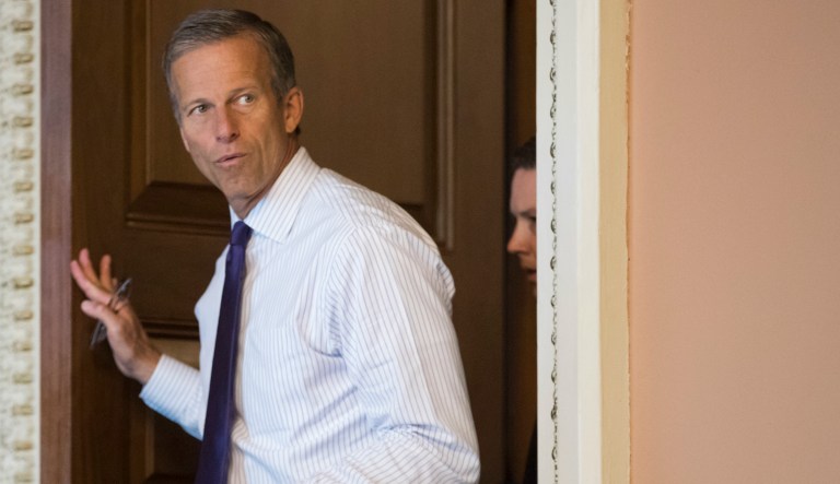 After rumors began to fly Monday that President Trump intended to nominate his personal pilot to head the Federal Aviation Administration, Sen. John Thune, R-S.D., said he'd prefer a candidate that would face an easier confirmation on the Hill. (AP Photo/J. Scott Applewhite)