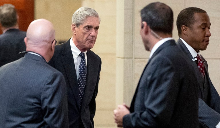 A single poorly timed conversation between two of President Trump's personal lawyers may help special counsel Robert Mueller obtain documents that White House counsel Donald McGahn could have otherwise attempted to shield. (AP Photo/Andrew Harnik)
