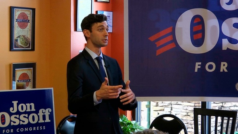 Democrats attribute much of their fundraising success to rising discontent over President Trump's presidency. (AP Photo/Alex Sanz)