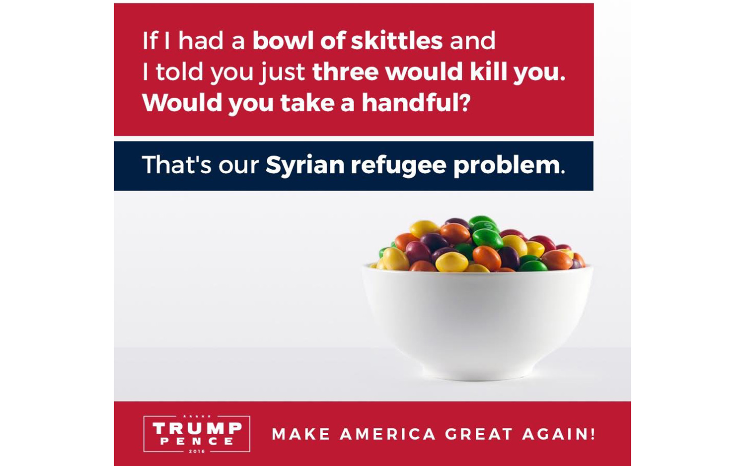 Donald Trump Jr. compares Syrian refugees to Skittles