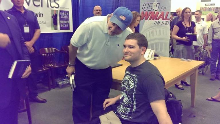 Author and radio talker Mark Levin at a recent book signing. From his Facebook page.