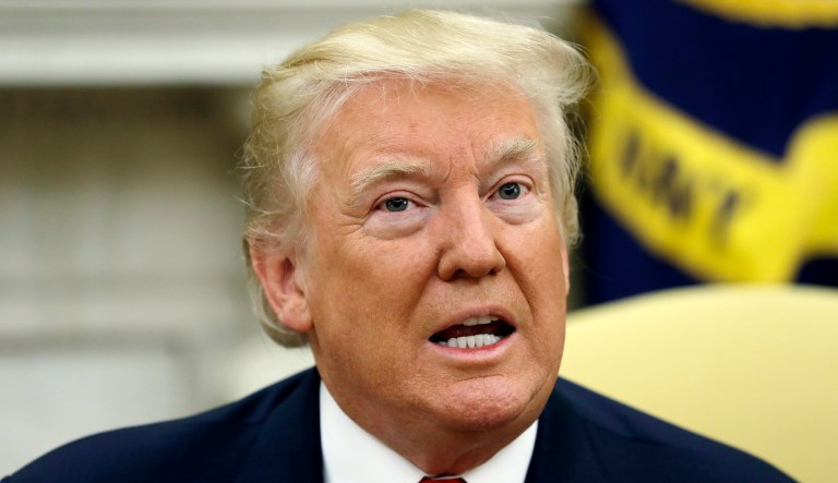President Trump's approval rating hit its lowest point since he assumed the presidency, according to a new poll. (AP Photo/Evan Vucci, File)