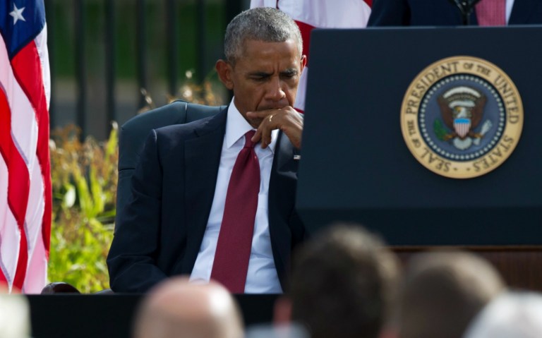 Beset by crumbling co-ops and pricier premiums, Obamacare is falling apart before our very eyes. (AP Photo/Cliff Owen)