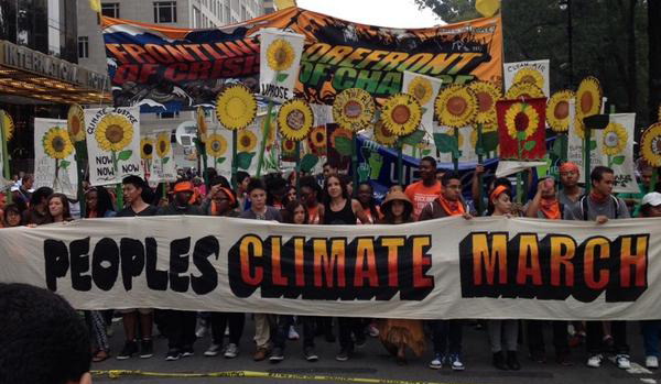 Climate change march brings thousands to New York