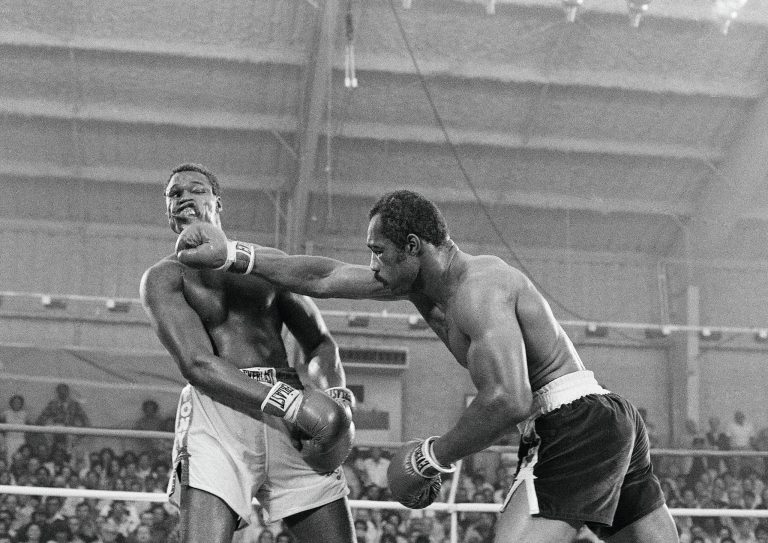 AP file photo
Larry Holmes, right, defeated Ken Norton in a very close split decision in a classic championship fight in Las Vegas that took place 35 years ago Sunday.