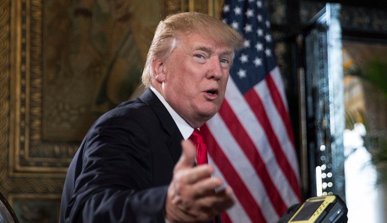 President Trump tweeted about the recent cold snap on Thursday and then took a swipe at the concept of global warming. (AP Photo/Carolyn Kaster)