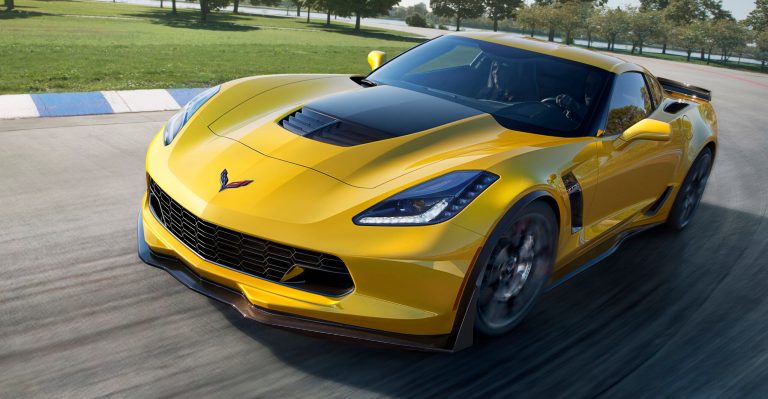 This undated image provided by General Motors shows the 2015 Chevrolet Corvette Z06. General Motors says the new high-performance Corvette can hit 60 mph in 2.95 seconds, finish a quarter-mile in just under 11 seconds, and reach 127 mph in one-quarter mile, making it the fastest car GM has ever made. (AP Photo/General Motors)