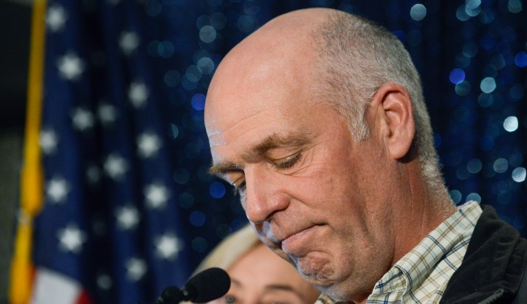 The congressman pleaded guilty to a misdemeanor assault charge and received 40 hours of community service and 20 hours of anger management. (Rachel Leathe/Bozeman Daily Chronicle via AP, File)