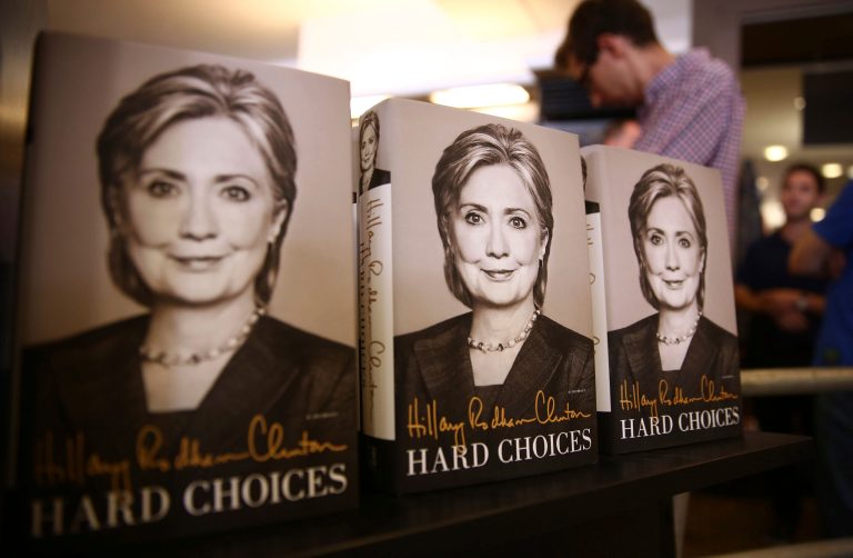 Hillary Clinton's books are on display at Waterstones, Piccadilly on July 3 in London. (Getty Images/Tim P. Whitby)