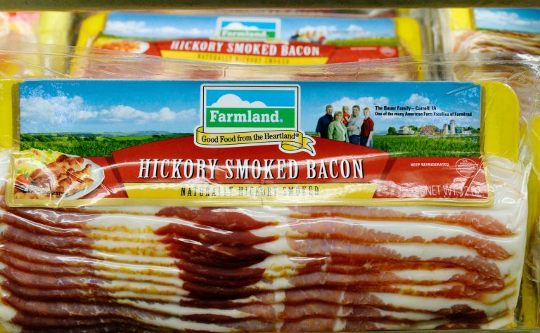 Farmland is a brand owned by Smithfield Foods Inc, which is the biggest pork producer in the world.  A Chinese company based in Hong Kong, Shuanghui International Holdings Ltd. has agreed to buy Smithfield Foods Inc. for approximately $4.72 billion. (Kevork Djansezian/Getty Images)